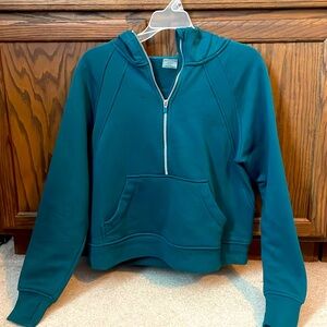 Danskin Black and Silver Zippered Hoodie